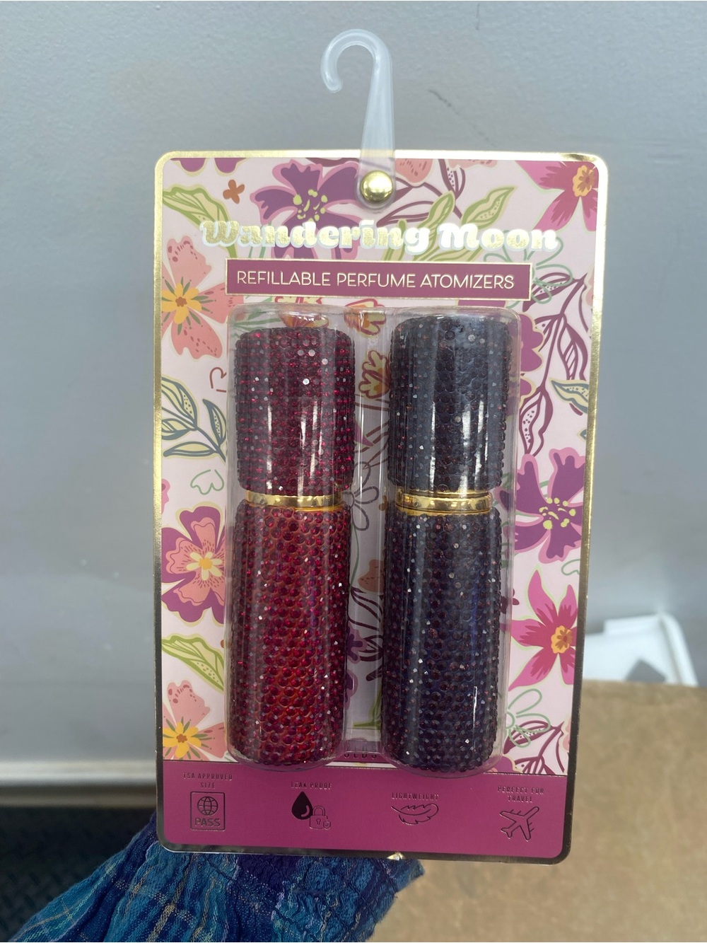 Refillable Perfume Atomizers — Red & Purple Set